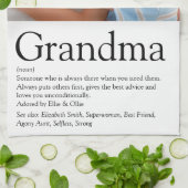 おもしろい写真クールおばあちゃん祖母の定義 キッチンタオル (折り畳み)