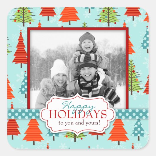 おもしろい写真シール スクエアシール (正面)