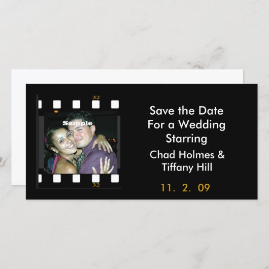 おもしろい写真フィルム日付カードの保存 セーブザデート (正面/裏面)