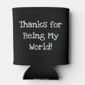 おもしろい写真最高の夫コラージュパーソナライズされたブラック 缶クーラー (裏面)