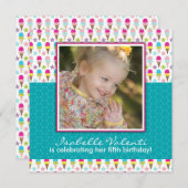 おもしろい写真誕生日パーティーの招待 招待状 (正面/裏面)