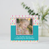 おもしろい写真誕生日パーティーの招待 招待状 (スタンド正面)