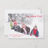 おもしろい写真 赤い点々 - 3x5 クリスマスカード 招待状 (正面)