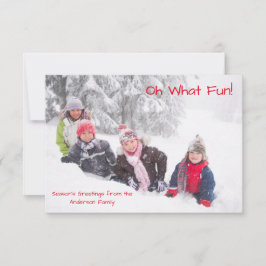 おもしろい写真 赤い点々 - 3x5 クリスマスカード 招待状