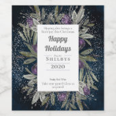 おもしろい冬のワインシールのクリスマスプレゼント ワインラベル (シングルラベル)