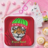 おもしろい冬虎紙プレート ペーパープレート (パーティー)