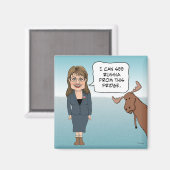 おもしろい冷蔵庫用マグネット:サラ・ペイリン氏はロシアを見る マグネット (正面/裏面)