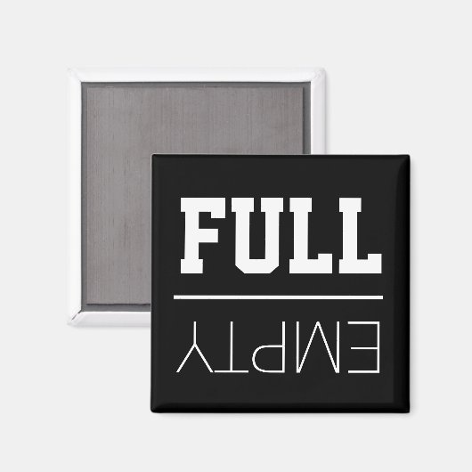 おもしろい冷蔵庫 |空または完全 マグネット (正面/裏面)