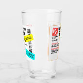 おもしろい処方ビ警告ールラベルパーソナライズされた タンブラーグラス (左)