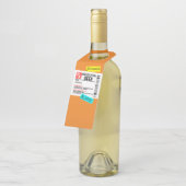 おもしろい処方ビ警告ールラベルパーソナライズされた ボトルネックタグ (アングル)