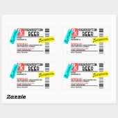 おもしろい処方ビ警告ールラベルパーソナライズされた 長方形シール (シート)