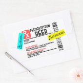 おもしろい処方ビ警告ールラベルパーソナライズされた 長方形シール (封筒)