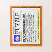おもしろい処方ラパーソナライズされたベル ジグソーパズル (縦)