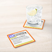 おもしろい処方ラベル スクエアペーパーコースター (インサイチュ)