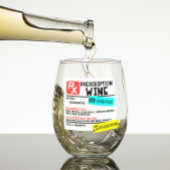 おもしろい処方ワイパーソナライズされたン名 ステムなしワイングラス