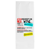 おもしろい処方ワ警告インのラパーソナライズされたベル ワインギフトバッグ (裏面)