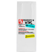 おもしろい処方ワ警告インのラパーソナライズされたベル ワインギフトバッグ (正面)