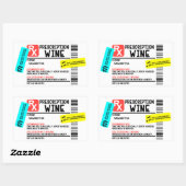 おもしろい処方ワ警告インのラパーソナライズされたベル 長方形シール (シート)