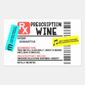 おもしろい処方ワ警告インのラパーソナライズされたベル 長方形シール (正面)