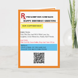 おもしろい処方箋誕生日カード ノートカード