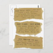 おもしろい分類8 Pk.ポストカード ポストカード (正面/裏面)