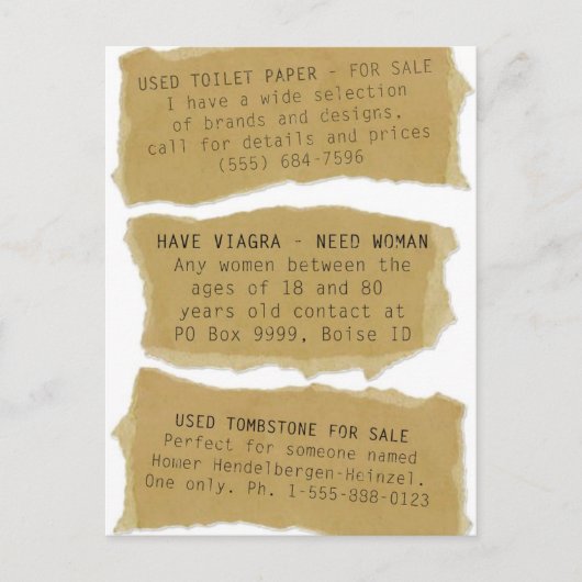 おもしろい分類8 Pk.ポストカード ポストカード (正面)