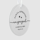 おもしろい初めてのクリスマス婚約したカップルパーソナライズされた オーナメント (正面)