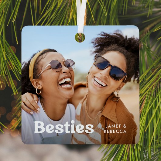 おもしろい別売り写真&名前/Keepsake Gift メタルオーナメント