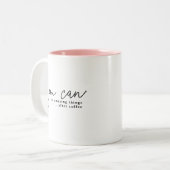 おもしろい前向きやる気を起こさせるカスタムコーヒー恋人 ツートーンマグカップ (正面左)