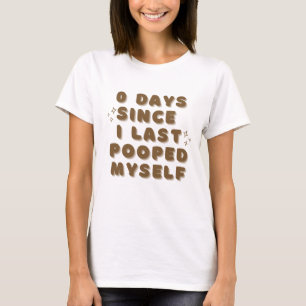 「おもしろい前回から日0個」シャツ Tシャツ
