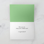 おもしろい助教おめでとう カード (内部)