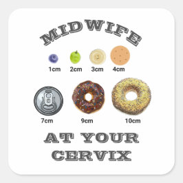 おもしろい助産師「子宮頸部」cm測定 スクエアシール