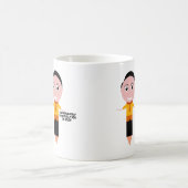 おもしろい勉強バディ – 鉛筆キャラクターデザイン コーヒーマグカップ (中央)