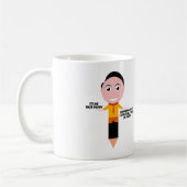 おもしろい勉強バディ – 鉛筆キャラクターデザイン コーヒーマグカップ (左)
