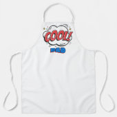 おもしろい動揺してヴィンテージブックアポップ・アートのートカートゥーン エプロン (正面)