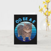 おもしろい動揺してOiia Cat Spinning Cat Oi Oi Iaa カード (黄色い花)