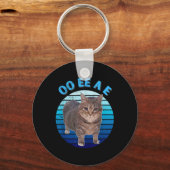 おもしろい動揺してOiia Cat Spinning Cat Oi Oi Iaa キーホルダー (正面)