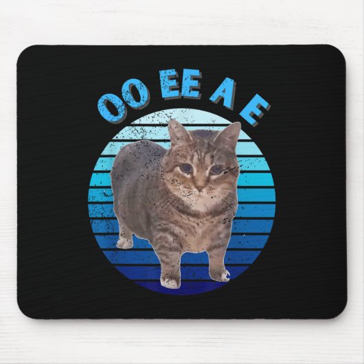 おもしろい動揺してOiia Cat Spinning Cat Oi Oi Iaa マウスパッド (正面)