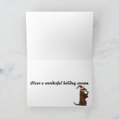 おもしろい動物と音楽クリスマスカード シーズンカード (内部)