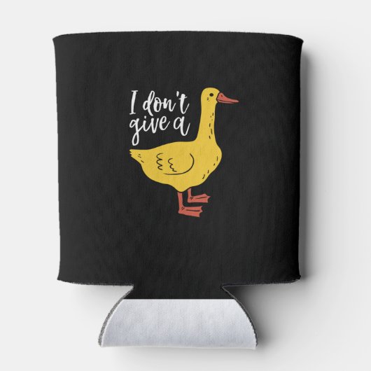 おもしろい動物のフンとユーモア私はアヒル与えではない 缶クーラー (裏面)