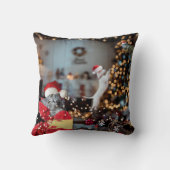 「おもしろい動物の家熱狂する」クリスマス クッション (裏面)