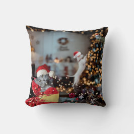 「おもしろい動物の家熱狂する」クリスマス クッション