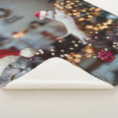 「おもしろい動物の家熱狂する」クリスマス シェルパブランケット (3/4)