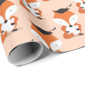 おもしろい動物キツネ卒業 ラッピングペーパー (ロールコーナー)