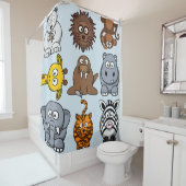 おもしろい動物園 シャワーカーテン (インサイチュ)