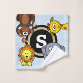 おもしろい動物園 バスタオルセット (ウォッシュタオル)