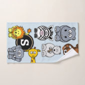 おもしろい動物園 バスタオルセット (ハンドタオル)