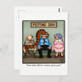 おもしろい動物愛好家動物園はがき ポストカード (正面/裏面)