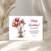 おもしろい動物 オーダーメイド名入り 子供用グリーティングカード