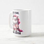 おもしろい動物/コーヒー/ユニコーン コーヒーマグカップ (正面左)